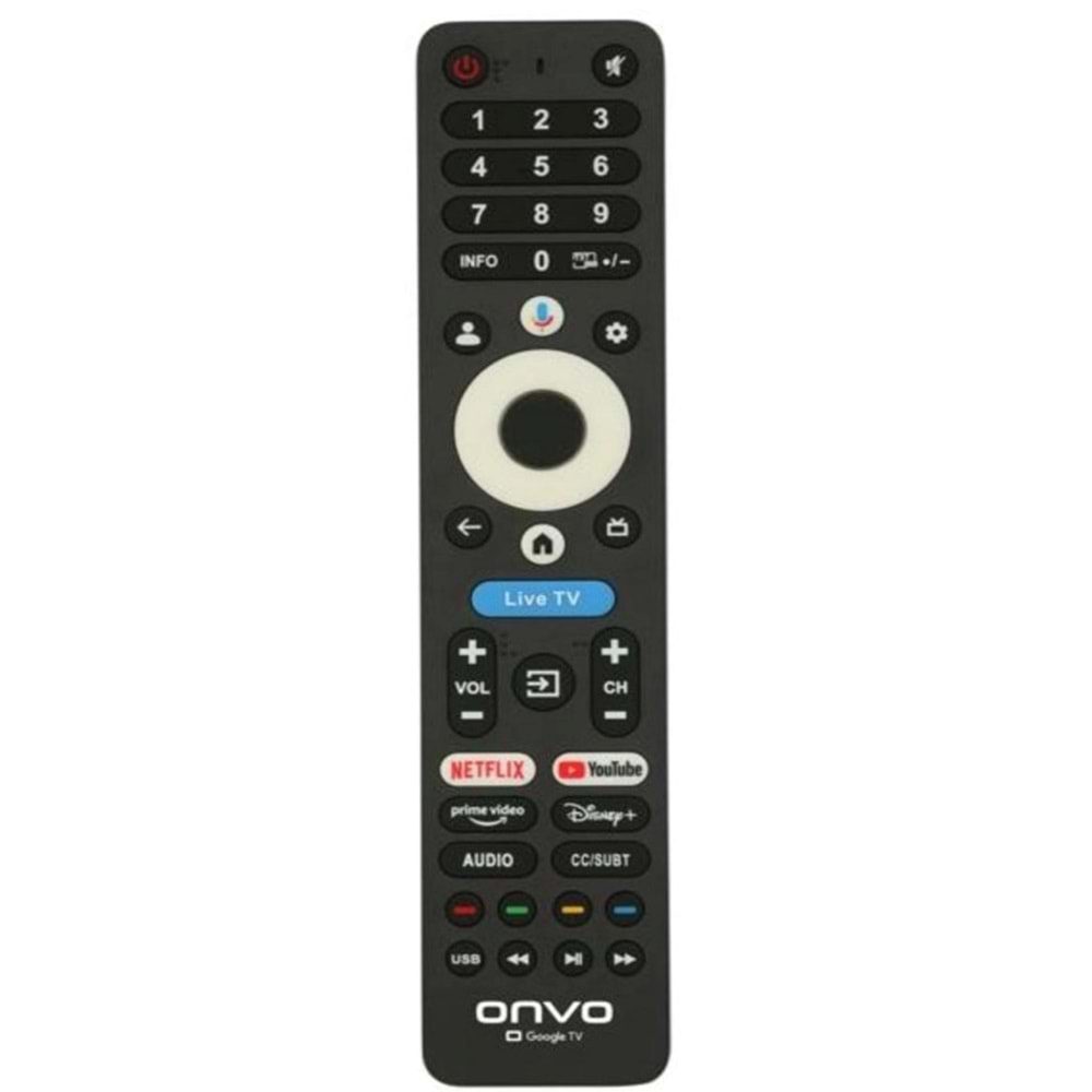 ORJİNAL ONVO GOOGLE TV SES KOMUTSUZ KUMANDA SX2204-IR