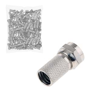 F KONNEKTÖR RG6 GENİŞ STANDART (100 ADET) 1,KALİTE POLAXTOR