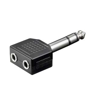 ÇEVİRİCİ JACK 6,3MM STEREO ERKEK TO 3,5MM 2 DİŞİ