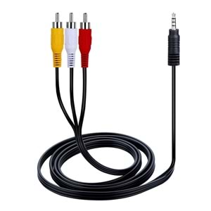 AV KABLO 3RCA TO AUX 3,5MM 3 BOĞUM 1,5MT