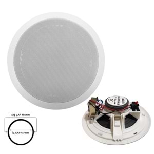 FULLY K-1421C Alçıpan Tavan Hoparlör 13cm 10 Watt Trafolu Beyaz