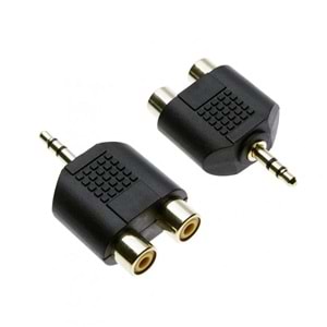 ÇEVİRİCİ JACK 3,5MM STEREO ERKEK TO 2RCA DİŞİ