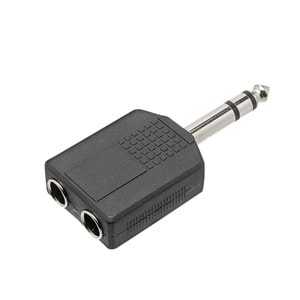 ÇEVİRİCİ JACK 6,3MM STEREO ERKEK TO 6,3MM 2 DİŞİ