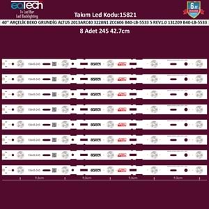 MBLED (8X245) 40 İnç Arçelik Beko Grundig Altus 2013Arc40 3228N1 Zcc606 A40Lb5433 A40Lb6536 Al40L5531 Rev1,0
