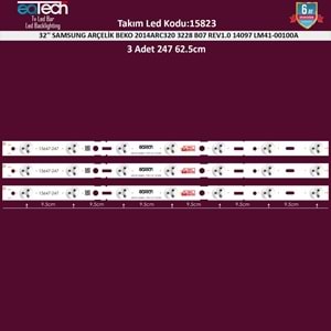 MBLED (3XPCB) 32 İnç Samsung Arçelik Beko 2014Arc320 3228 B07 Rev1,0 14097 Lm41-00100A