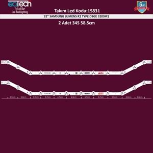 MBLED (2XPCB) 32 İnç Samsung 12D-320Smo-R2 Svs32 D3Ge-320Sm1 Ue32H6303 Ue32Eh5000Wxzt Ue32H5373As