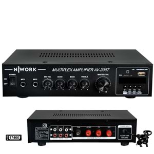 NWORK AV-200T Anfi 80 Watt 220V Trafolu Bluetooth Usb Sd
