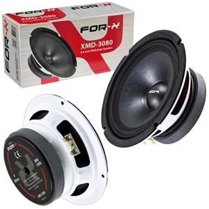 FOR-X XMD-3080 Oto Midrange 20cm 300 Watt Beyaz 2 Adet