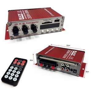 POLAXTOR PLX-20113 Mini Anfi 12V 400 Watt Bluetooth Usb Sd Fm