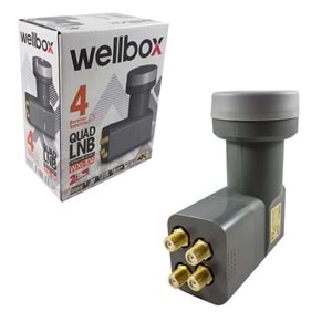 LNB DÖRTLÜ (QUAD) GOLD 0,1DB 3D 4K WELLBOX WXL-104/204