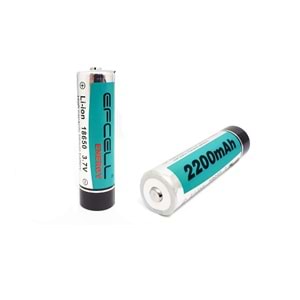 ŞARJLI PİL 3,7V 2200MAH 18650 BAŞLIKLI Lİ-İON EFCELL