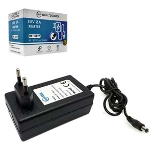 SANTRAL ADAPTÖR 16V 2A 5,5X2,5MM WELLPOWER WP-1602P