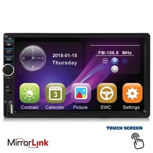 TWOGO GO-3300/GO-3330 Double Teyp 7 İnç 4x45 Watt Mirrorlink