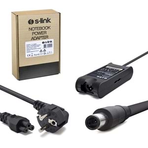 NOTEBOOK ADAPTÖR 19,5V 4,62A 7,4X5,0MM DELL İNSPİRON ORTASI İĞNELİ S-LİNK SL-NBA55