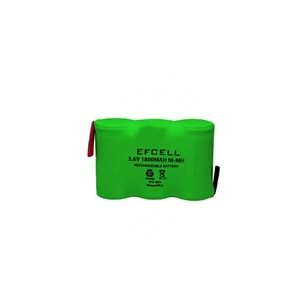 ŞARJLI SÜPÜRGE PİLİ ÜÇLÜ YAN 3,6V 1800MAH Nİ-MH EFCELL