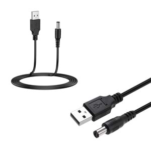 KABLO USB TO 5,5X2,5MM JACK 80CM POLAXTOR