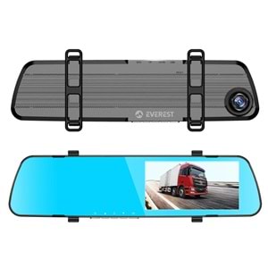 EVEREST X-03 4,7 İnç Aynalık Araç Kamerası Dvr Kayıt + Geri Görüş Kamera