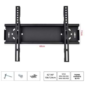 UFİX 6011 Lcd Askı Aparatı Sabit 42-49-55-65 İnç 106-124-140-165cm