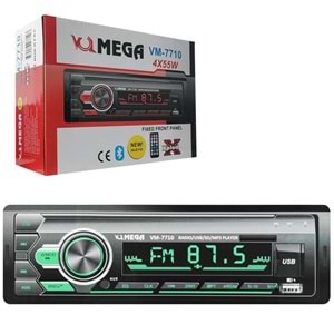 MEGA VM-7710 Oto Teyp 4X55 Watt Bluetooth