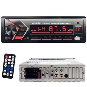 MEGA VM-9930 Oto Teyp 4X55 Watt Bluetooth