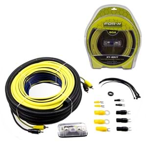 FOR-X XY-8KIT Oto Anfi Kablo Seti 8GA Bakır Vakumlu