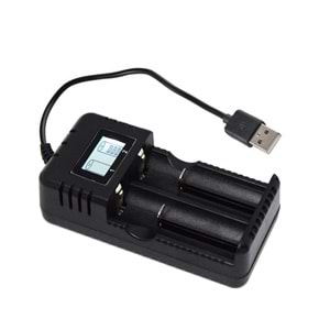 NARİTA HD-8991B Pil Şarj Aleti 2Li Usb Ekranlı 1200mah 18650-26650-16340-14500-AA-AAA