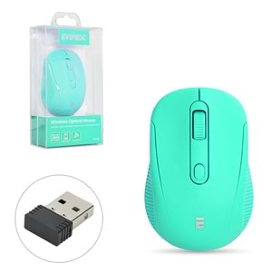 KABLOSUZ MOUSE 2,4GHZ 1600DPI YEŞİL EVEREST SM-300
