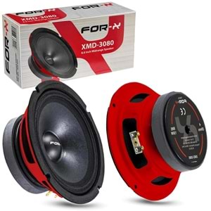 FOR-X XMD-3080 Oto Midrange 20cm 300 Watt Kırmızı 2 Adet