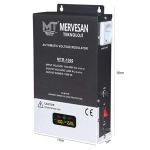 OTOMATİK VOLTAJ REGÜLATÖRÜ (KOMBİ TV) 1000W MERVESAN MTR-1000