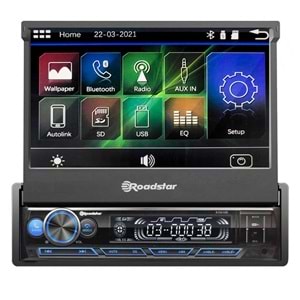ROADSTAR RD-6100 İndash Teyp 7 İnç 4X50 Watt Bluetooth Mirrorlink