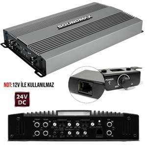 SOUNDMAX SX-5024.5 Oto Anfi Stereo 24V 5500 Watt 5 Kanal Bass Kontrol
