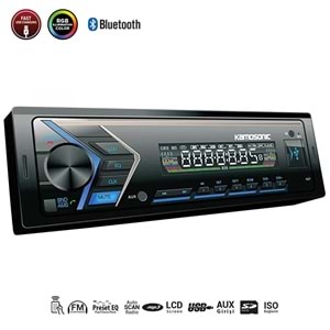 KAMOSONIC KS-MX800 Oto Teyp 4X50 Watt Bluetooth Usb Sd Fm Aux