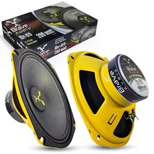 BRAVE BR-69 Oto Midrange Oval 6X9 İnç 200 Watt Kapaklı 2 Adet