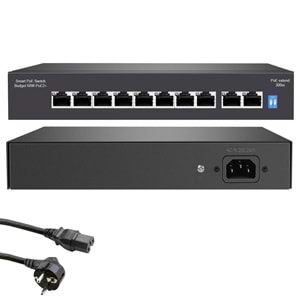 HRZ HR-PS8P2U POE SWİTCH 8 PORT+2 UPLİNK 10/100 MBPS