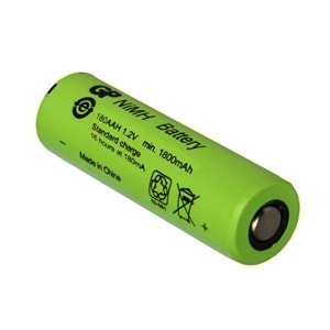 GP ŞARJLI PİL DÜZ KAFA AA KALEM 1,2V 1800MAH Nİ-MH