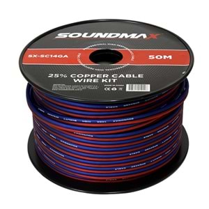 SOUNDMAX SX-SC12GA Hoparlör Kablosu Silikon 12GA 50 Metre