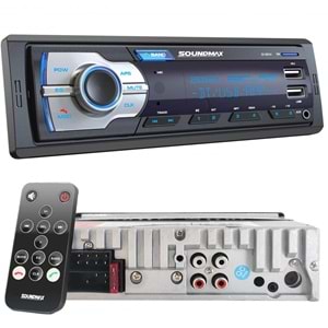 SOUNDMAX SX-MX5H Oto Teyp 4X50 Watt Bluetooth Mobil Aplikasyon 2xUsb Sd Fm Aux