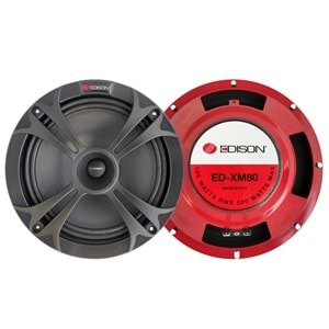 EDISON ED-XM80 Oto Midrange 20cm 500 Watt Kapaklı 2 Adet