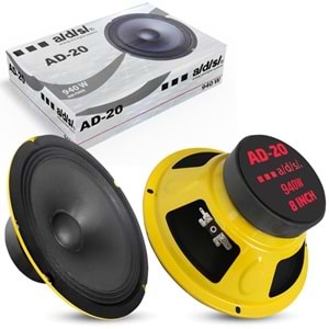 ADS AD-20 Oto Hoparlör 20cm 900 Watt Kapaklı 2 Adet