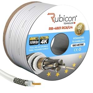 RUBICON RB-4801 Anten Kablosu RG6 U4 48 Tel 100 Metre