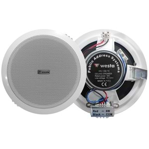 WESTA WS-1308TC Alçıpan Tavan Hoparlör 16cm 10 Watt Trafolu Beyaz