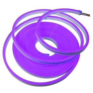 Neon Şerit Led 12v 2835 Dış Mekan 5 Metre Mor Purple