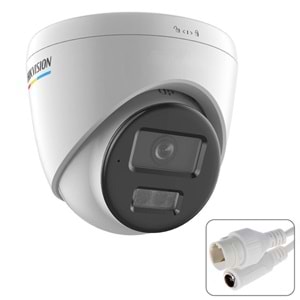 HIKVISION DS-2CD1347G2H-LIUF Dome Ip Kamera 4mp 2,8mm Hibrit Renkli Gece Görüş Metal İç Mekan