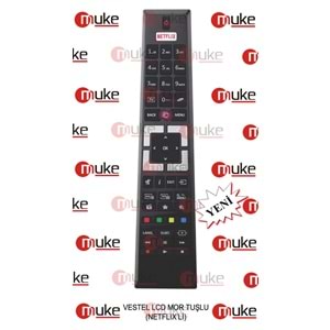 MUKE ML1133 VESTEL MOR TUŞLU NETFLIX Lİ SMART TV KUMANDASI