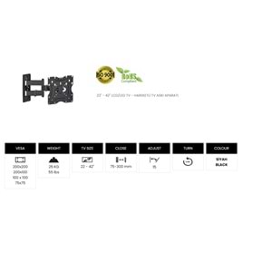 OEM (VT-321 HT PRO) HR 22-42 HTK LCD LED TV HAREKETLİ ASKI APARATI