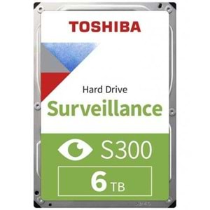TOSHIBA HDWT860UZSVA 6TB 7200 Rpm S300 SERİSİ GÜVENLİK HARDDİSK256MB(7/24)