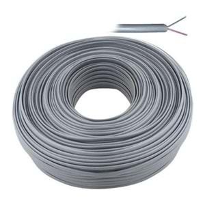 HYTECH LN-TEL44 TELEFON KÖKEN KABLO 100 METRE 2 Lİ GRİ FLAT