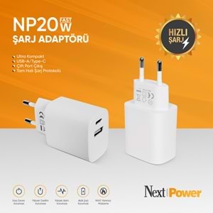 NEXTPOWER NP20W 20 WATT HIZLI ŞARJ ADAPTÖRÜ
