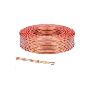 ARMAĞAN HOPARLÖR KABLOSU 2X0,75 100 MT ŞEFFAF BAKIR ( CU )