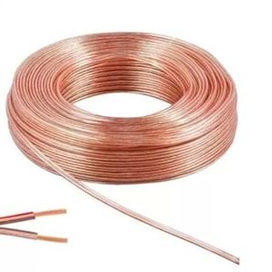 ARMAĞAN HOPARLÖR KABLOSU 2X1,50 100 MT ŞEFFAF BAKIR ( CU )